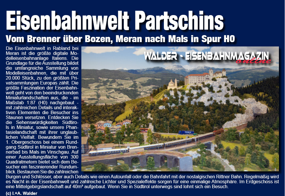 Eisenbahnwelt Partschins