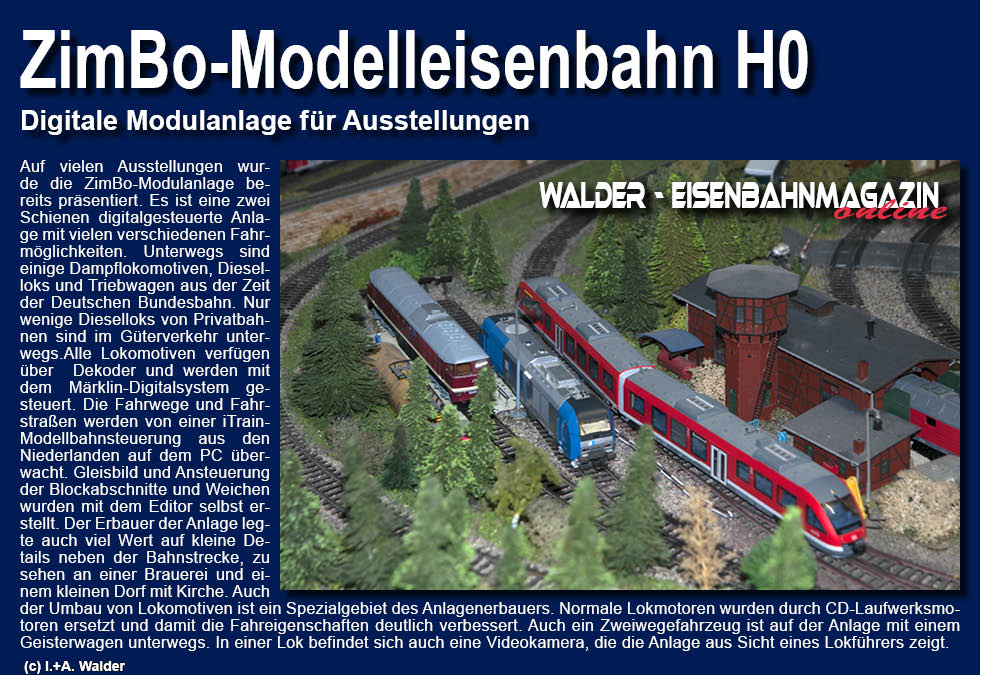 Eisenbahnmagazin ZimBo-Moduleisenbahnanlage