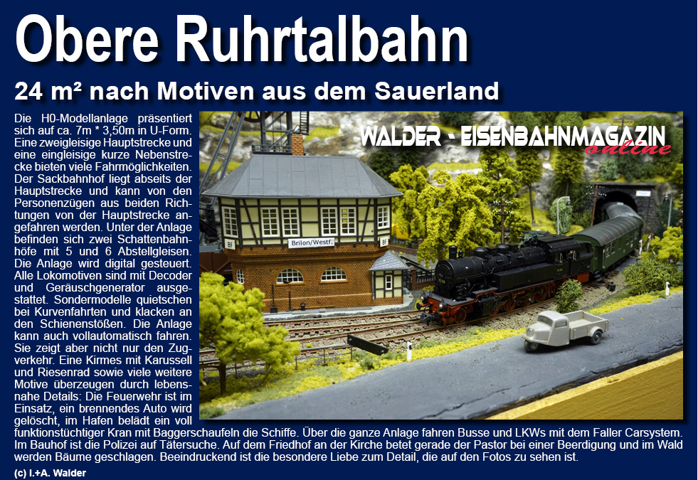 Eisenbahnmagazin Modelleisenbahnanlage H0 - Obere Ruhrtalbahn