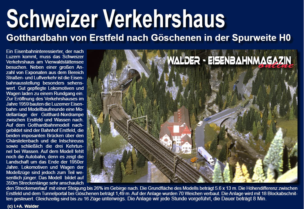 Schweizer Verkehrshaus - Modelleisenbahn Gotthardbahn 