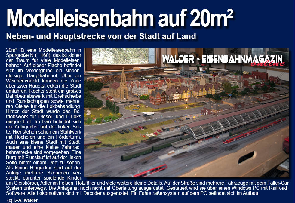 Modelleisenbahn Spur N auf 20m² 