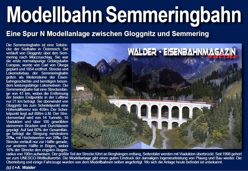 Eisenbahnmagazin - Semmeringbahn-Modellanlage Spur N