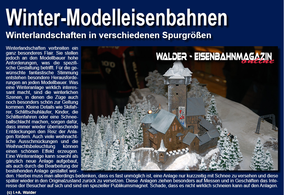 Eisenbahnmagazin Winter-Modelleisenbahnanlagen