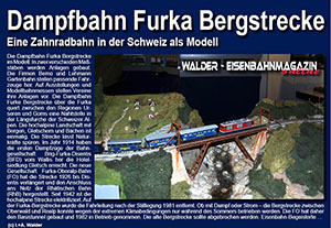 Dampfbahn Furka Bergstrecke im Modell